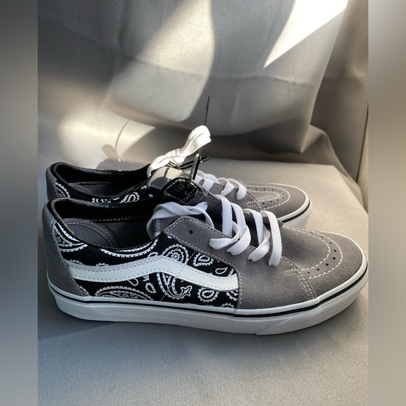 Vans Shoes - Vans | Sk8-Low Paisley Gray/True White Size 8.5 Women and 7 Men Shoes
